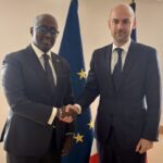 At the 3rd AU–EU Ministerial Meeting, Minister Olivier J.P. Nduhungirehe meets Hon. Jean-Noël Barrot, Minister for Europe and Foreign Affairs of France