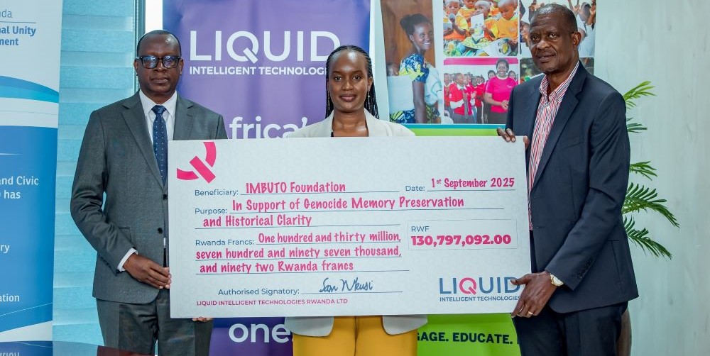 Liquid donates Rwf130m to safeguard Genocide memory